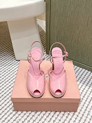 Miumiu Patent Leather Platform Sandals Pink 11.5cm - 3