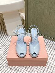 Miumiu Patent Leather Platform Sandals Blue 11.5cm - 4
