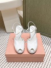 Miumiu Patent Leather Platform Sandals White 11.5cm - 1