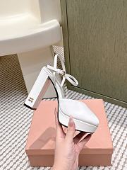 Miumiu Patent Leather Platform Sandals White 11.5cm - 6