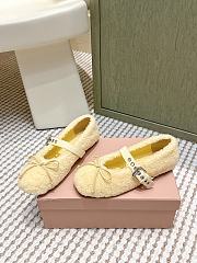 Miumiu Shearling Ballerinas Yellow - 2
