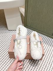 Miumiu Shearling Ballerinas White - 5