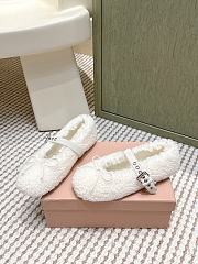 Miumiu Shearling Ballerinas White - 3