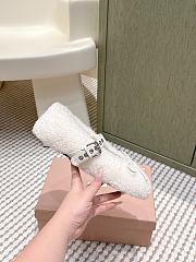 Miumiu Shearling Ballerinas White - 2