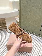 Miumiu Shearling Ballerinas Brown - 5
