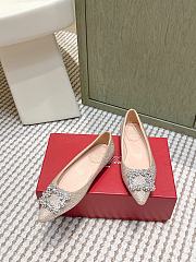 Roger Vivier Efflorescence Ballerinas in Crystal Beige - 3