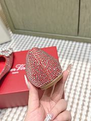 Roger Vivier Efflorescence Ballerinas in Crystal Red - 2