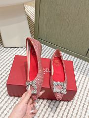 Roger Vivier Efflorescence Ballerinas in Crystal Red - 3