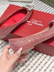 Roger Vivier Efflorescence Ballerinas in Crystal Red - 4