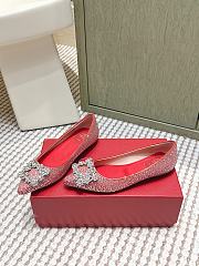 Roger Vivier Efflorescence Ballerinas in Crystal Red - 5