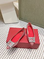Roger Vivier Efflorescence Ballerinas in Crystal Red - 6