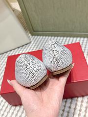 Roger Vivier Efflorescence Ballerinas in Crystal White - 2