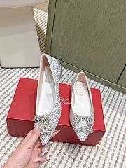 Roger Vivier Efflorescence Ballerinas in Crystal White - 3