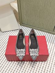 Roger Vivier Efflorescence Ballerinas in Crystal Black - 4