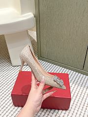 Roger Vivier Efflorescence Pums in Crystal Beige 6.5cm - 4