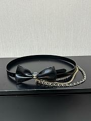 Chanel Belt Calfskin Lambskin & Metal Black & Gold - 1