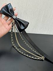 Chanel Belt Calfskin Lambskin & Metal Black & Gold - 5