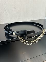Chanel Belt Calfskin Lambskin & Metal Black & Gold - 2