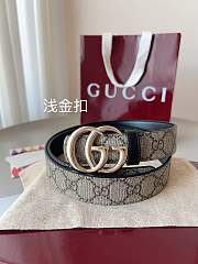 Gucci Reversible GG Marmont Belt Beige Supreme And Black Leather 3cm - 2