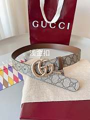 Gucci Reversible GG Marmont Belt Beige Supreme And Brown Leather 3cm - 6