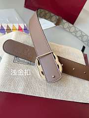 Gucci Reversible GG Marmont Belt Beige Supreme And Brown Leather 3cm - 4