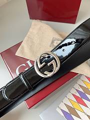 Gucci Interlocking G Leather Belt Black - 2
