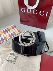 Gucci Interlocking G Leather Belt Black - 3