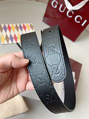 Gucci GG Belt With Rectangular Buckle Black Gold 3.5cm - 4