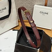 Celine Medium 25mm Vivienne Belt In Taurillon Leather Red - 6