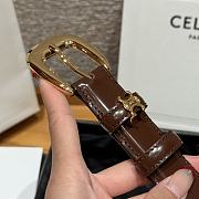 Celine Medium 25mm Vivienne Belt In Taurillon Leather Red - 5