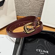 Celine Medium 25mm Vivienne Belt In Taurillon Leather Red - 3