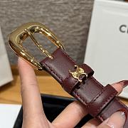 Celine Medium 25mm Vivienne Belt In Taurillon Leather Red - 4