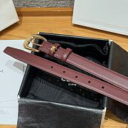 Celine Medium 25mm Vivienne Belt In Taurillon Leather Red - 2