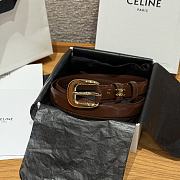 Celine Medium 25mm Vivienne Belt In Taurillon Leather Brown - 6