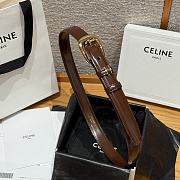 Celine Medium 25mm Vivienne Belt In Taurillon Leather Brown - 3