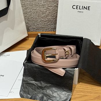 Celine Medium 25mm Vivienne Belt In Natural Calfskin Pink