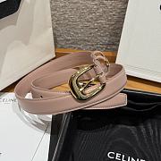 Celine Medium 25mm Vivienne Belt In Natural Calfskin Pink - 6