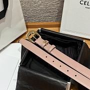 Celine Medium 25mm Vivienne Belt In Natural Calfskin Pink - 4