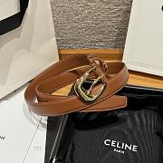 Celine Medium 25mm Vivienne Belt In Natural Calfskin Brown - 3