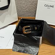 Celine Medium 25mm Vivienne Belt In Natural Calfskin Black - 1
