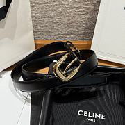 Celine Medium 25mm Vivienne Belt In Natural Calfskin Black - 6