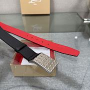 Christian Louboutin Funky Belt Calf Leather Black/ Red 3.5cm - 6