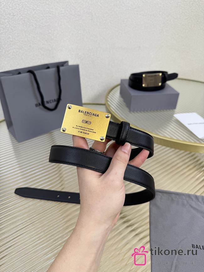 Balenciaga Lola Belt in Black Calfskin Gold 2.5cm - 1