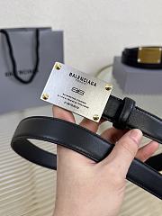 Balenciaga Lola Belt in Black Calfskin Silver 2.5cm - 4