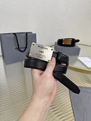 Balenciaga Lola Belt in Black Calfskin Silver 2.5cm - 3