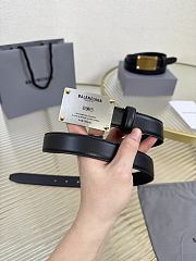 Balenciaga Lola Belt in Black Calfskin Silver 2.5cm - 2