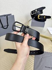 Balenciaga Suit Belt In Black Calfskin Matte Black  - 1