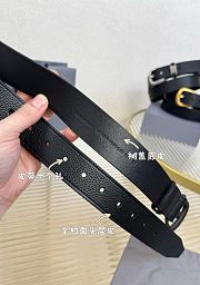 Balenciaga Suit Belt In Black Calfskin Matte Black  - 4