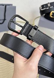 Balenciaga Suit Belt In Black Calfskin Matte Black  - 2