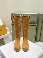 Fendi Filo Light Brown Suede Boots - 3